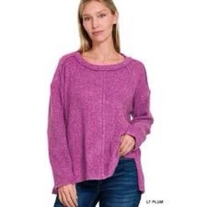ZENANA  NWT Top Fleece Purple Size 1X/2X